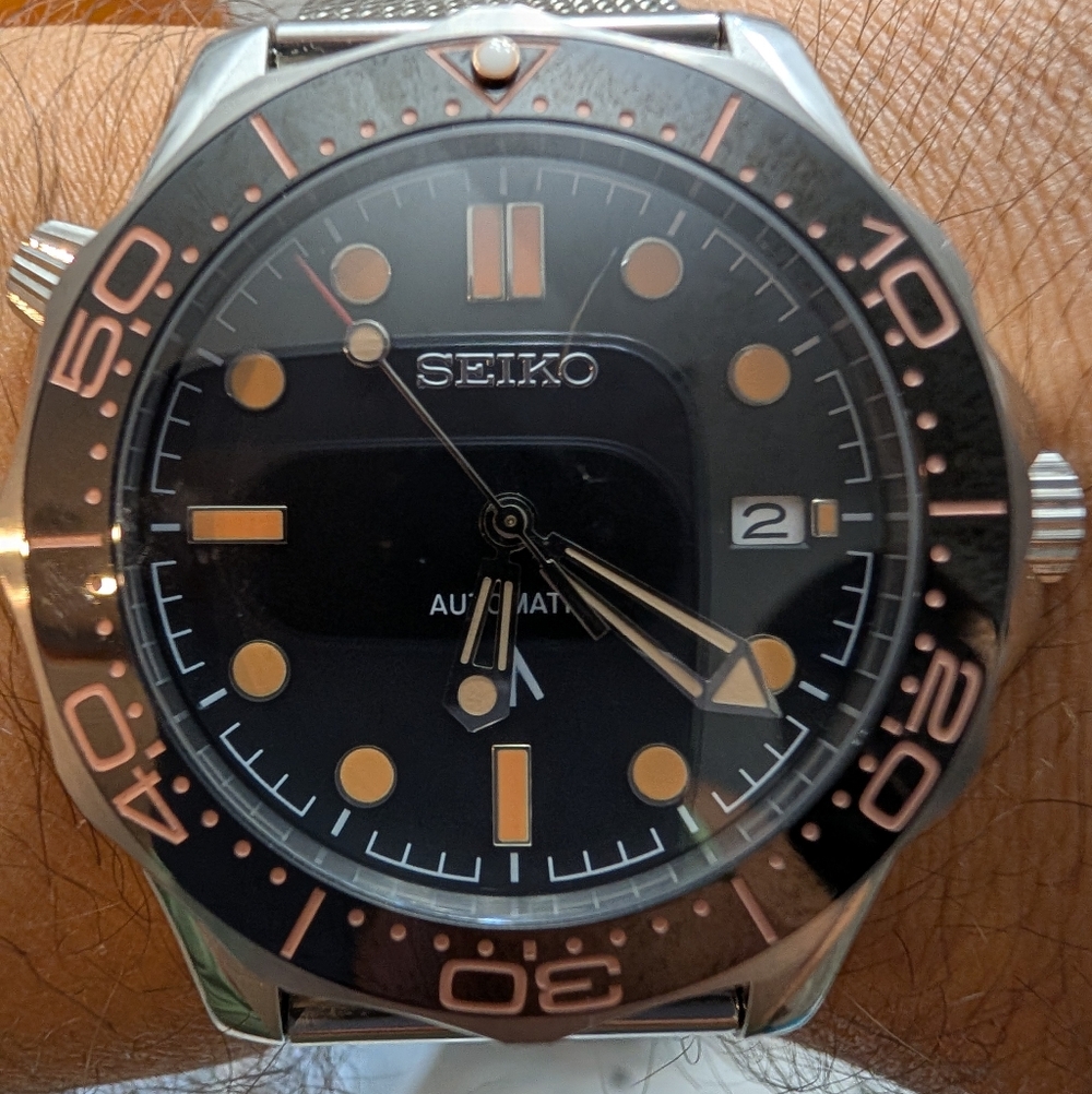 Seiko Automatic Diver Watch Luxury Style Stainless Bracelet